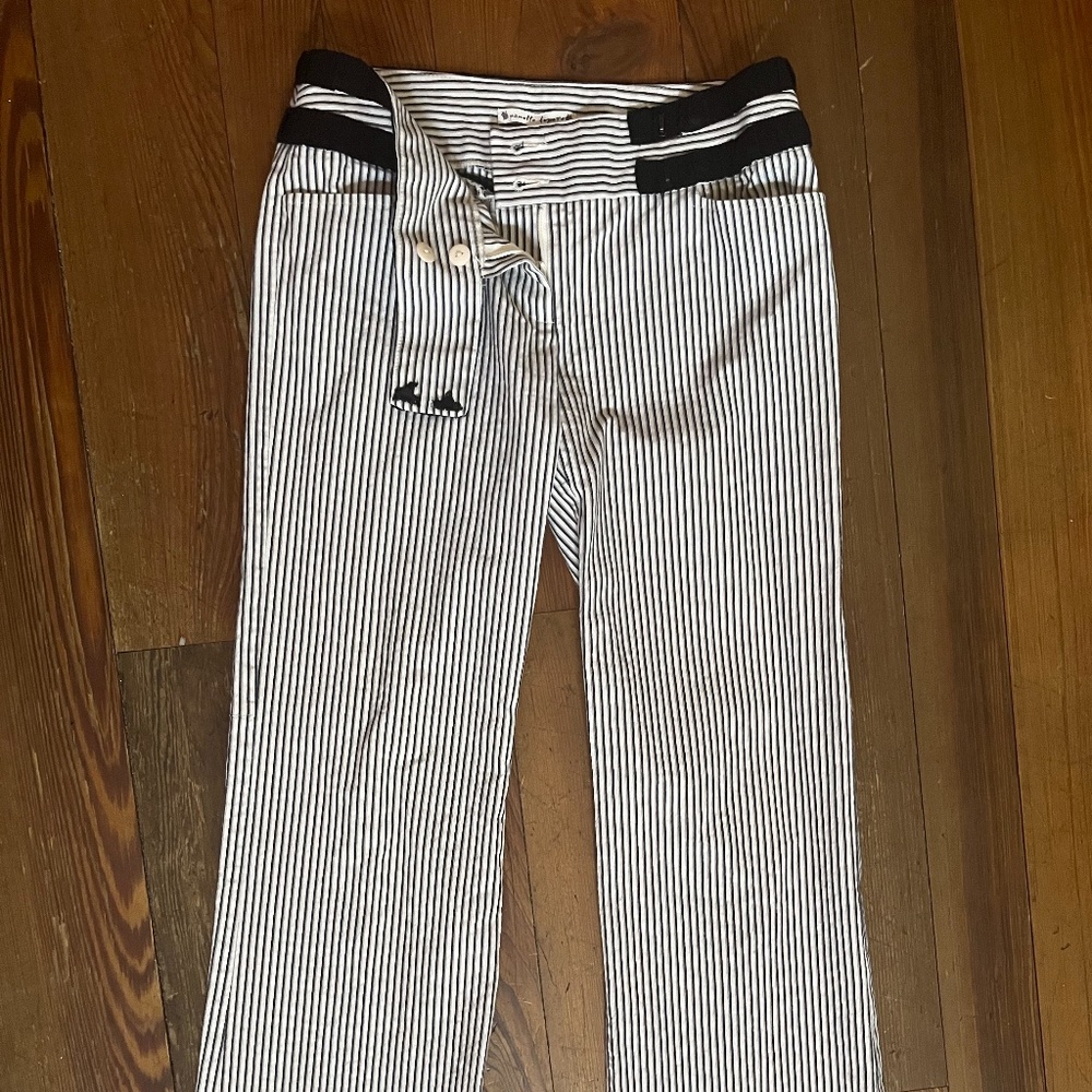 2000s low waisted pinstripe pants